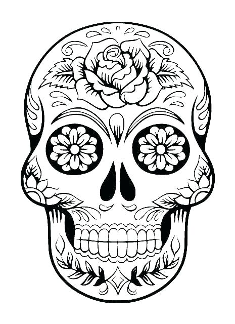 Simple Sugar Skull Drawing | Free download on ClipArtMag