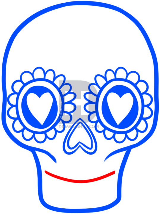 539x720 How To Draw A Sugar Skull Easy, Step
