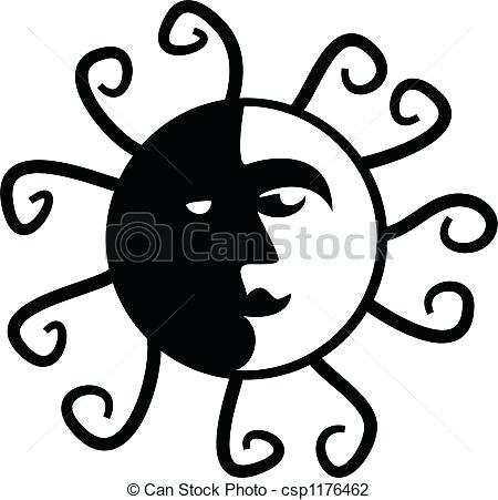 450x451 Simple Sun Design Simple Sun Design Art Print Simple Sun And Moon