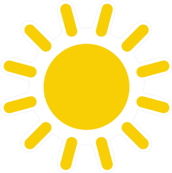 249x250 Simple Sun Drawing Sticker