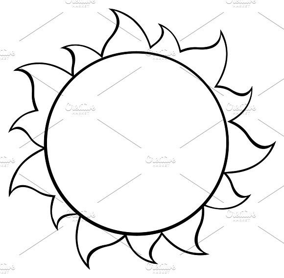 580x569 Black And White Simple Sun