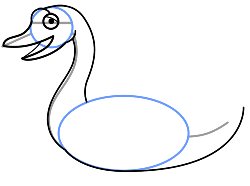 500x372 Draw A Cartoon Swan