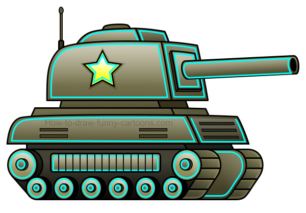 600x417 How To Draw A Tank Cartoon