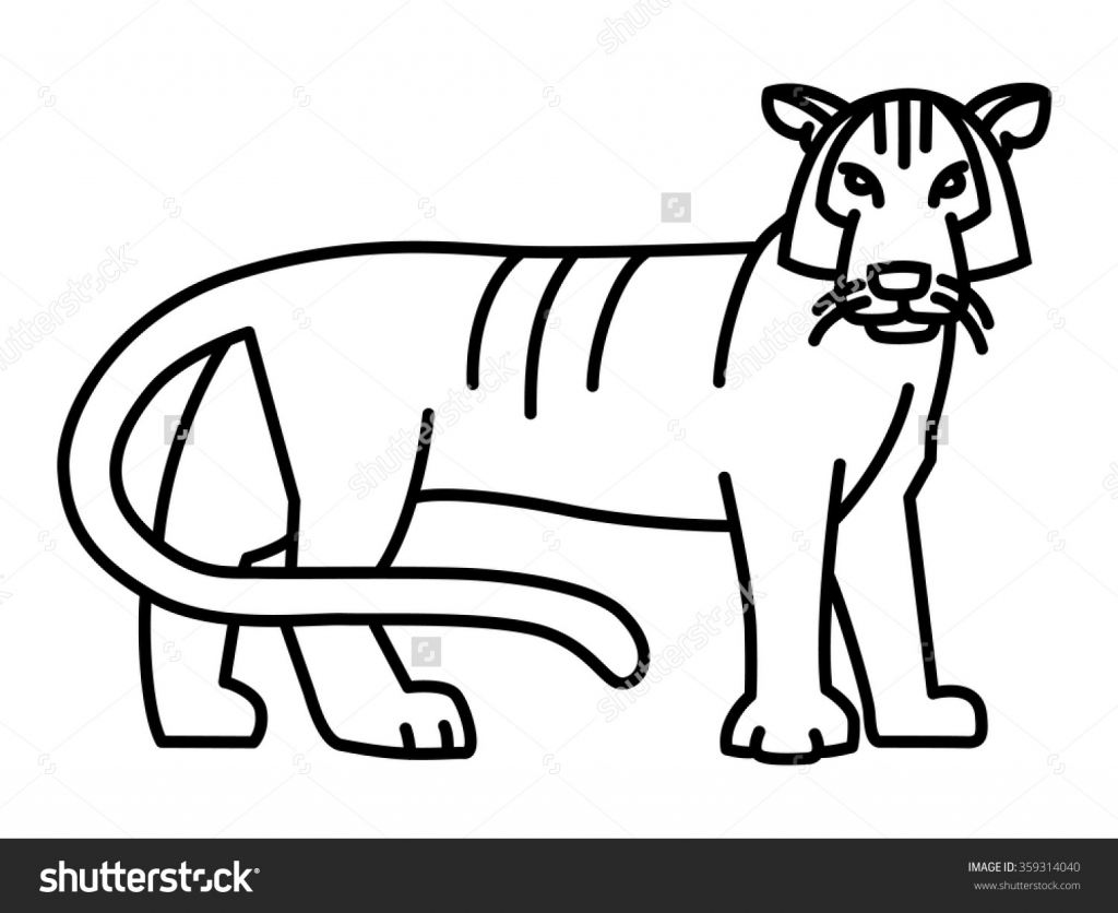 Simple Tiger Drawing
