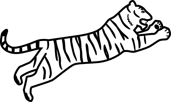 600x359 Simple Tiger Outline