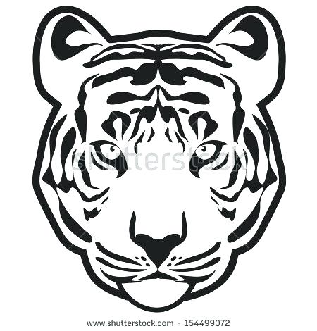 Simple Tiger Face Drawing | Free download on ClipArtMag