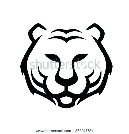 450x467 Tiger Paw Print Outline Free Download Simple Tiger Outline Tattoo