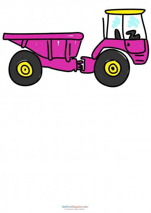 500x706 How To Draw A Tractor