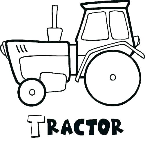 500x492 Farm Tractor Coloring Pages