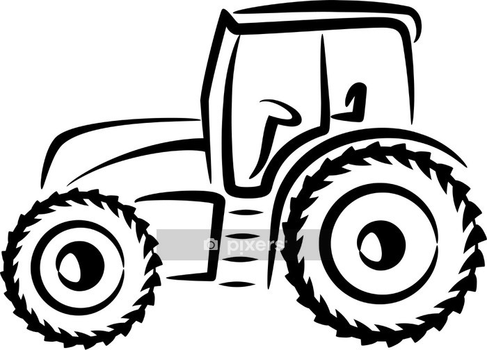 700x504 Simple Illustration With A Tractor Wall Decal We Live