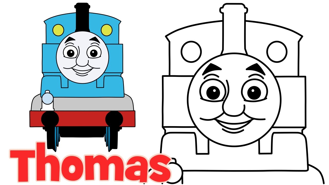 1280x720 clip art how to draw thomas from thomas and friends step