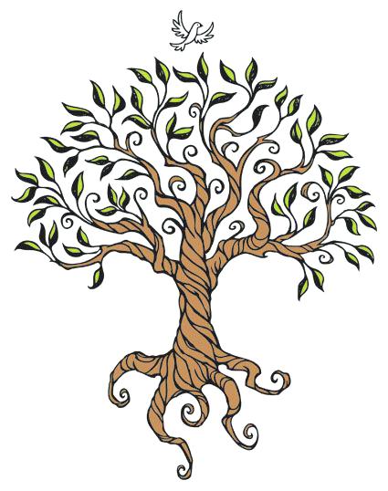 425x538 Simple Tree Drawing Simple Tree With Roots Drawing Colored Tree