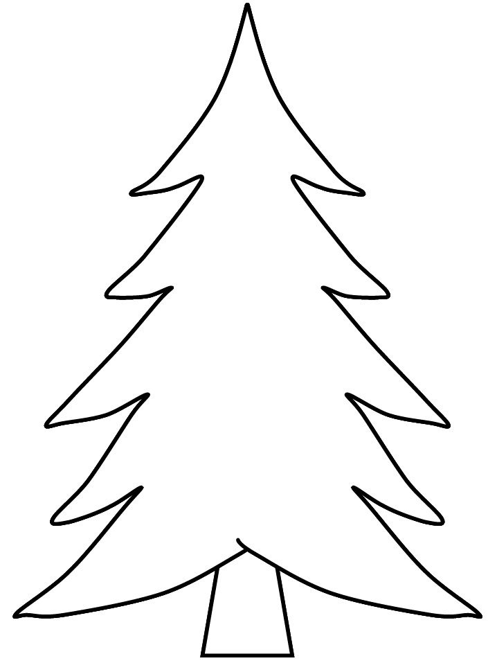 718x957 Easy Simple Christmas Tree Drawing