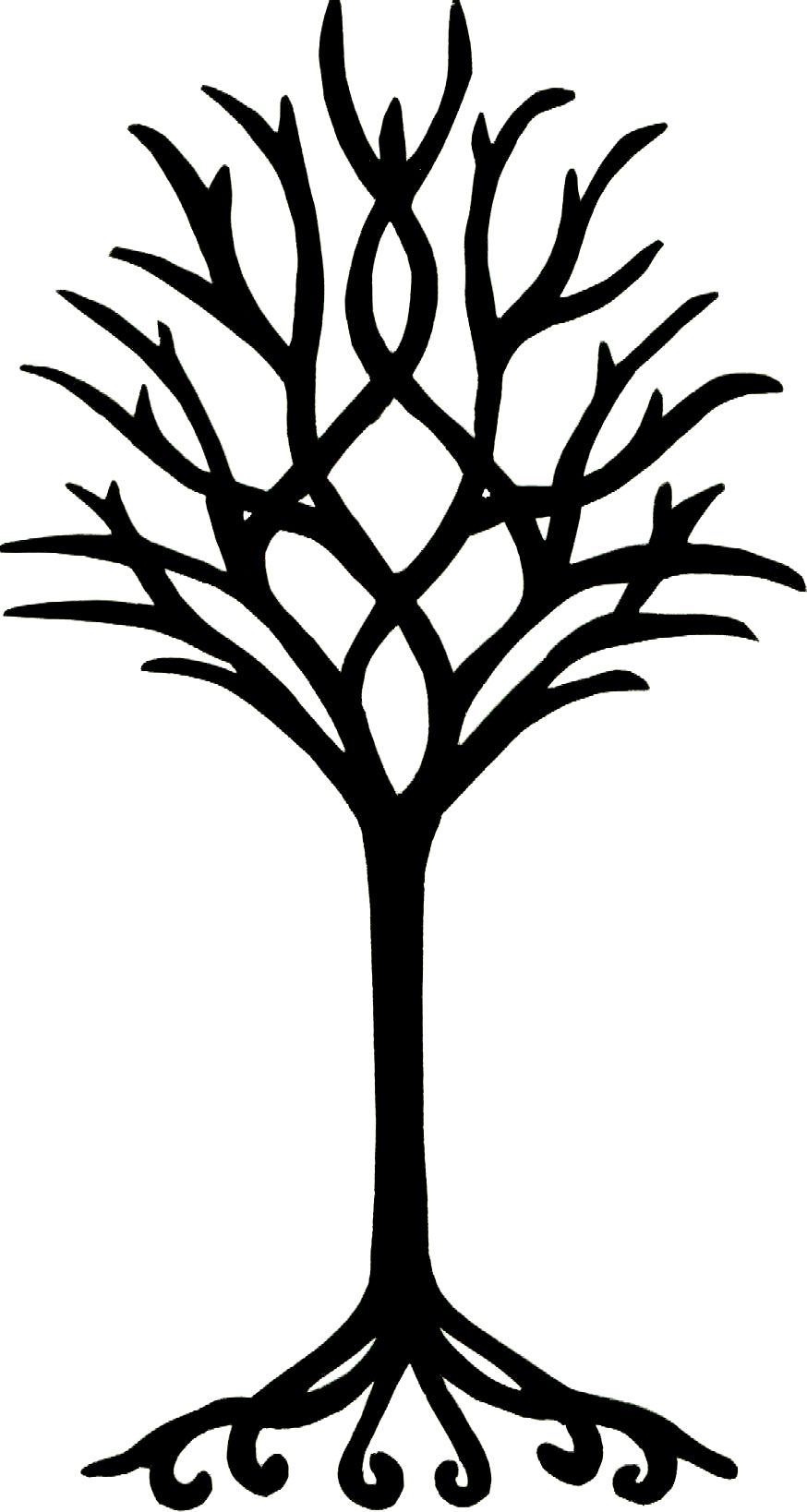 874x1638 Simple Tree Colouring Pages