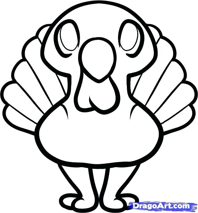 668x717 Cooked Turkey Drawing