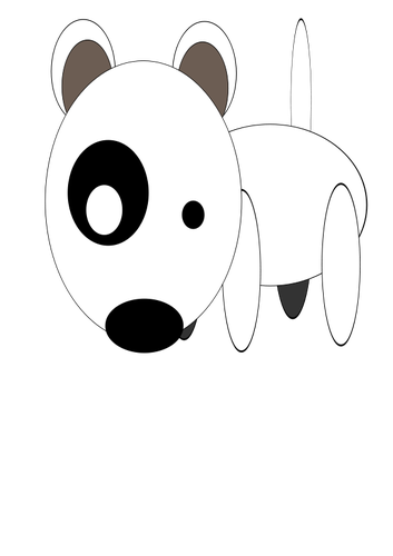 353x500 Simple Vector Drawing Of A Bullterrier