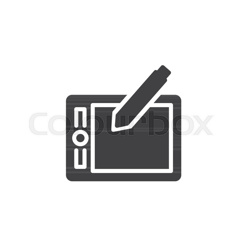 800x800 Graphic Tablet Vector Icon Filled Stock Vector Colourbox
