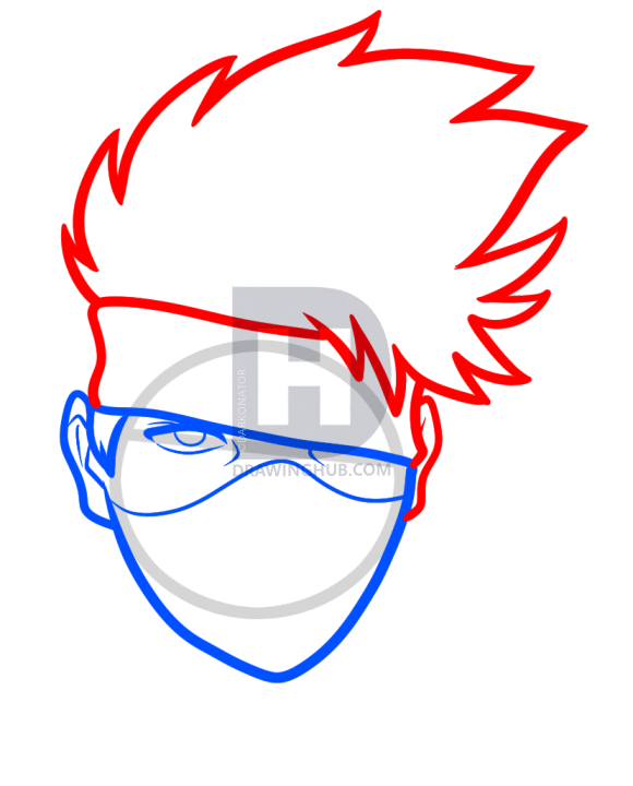 580x720 How To Draw Kakashi Easy, Step