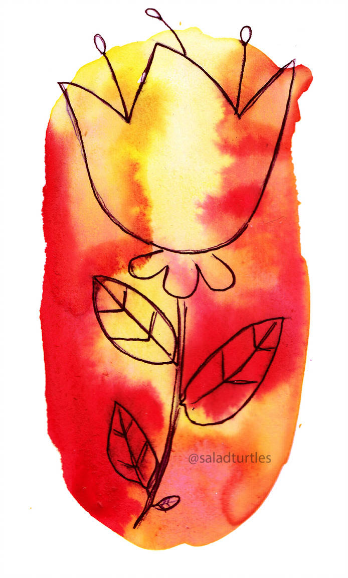 694x1152 Simple Watercolor Flower