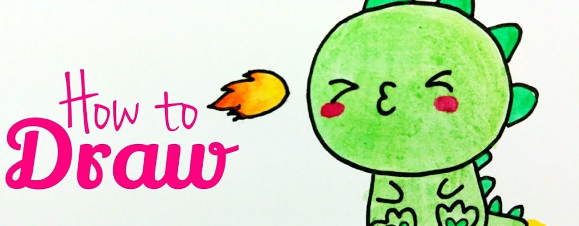 1140x445 How To Draw Dinosaur Cute Easy Baby Dino Drawing Tutorial