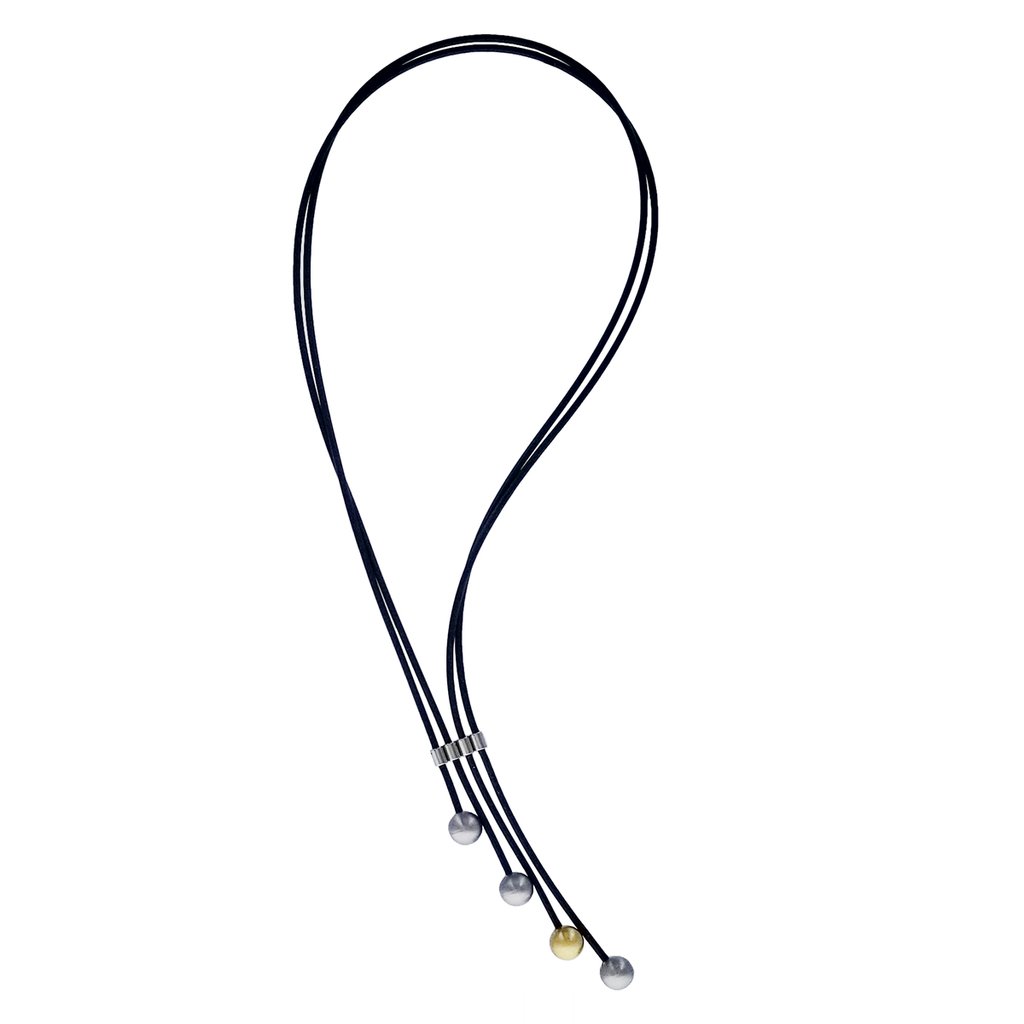 1024x1024 Black Double Wire Waterfall Necklace Sheva Jewelry