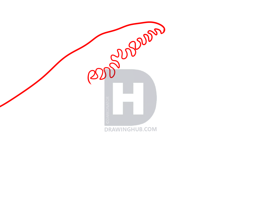 911x720 The Great Wave Drawing Lesson, Step