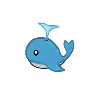 336x336 Whale Drawing Simple Cute Step