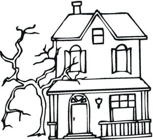 300x275 Ideas Of House Coloring Pages Online Simple White House Coloring