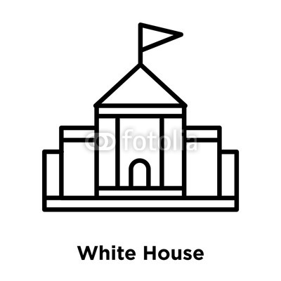 400x400 White House Icon Isolated On White Background Modern And Editable