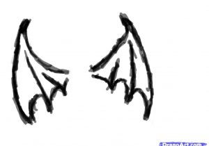 300x210 Simple Wings Drawing