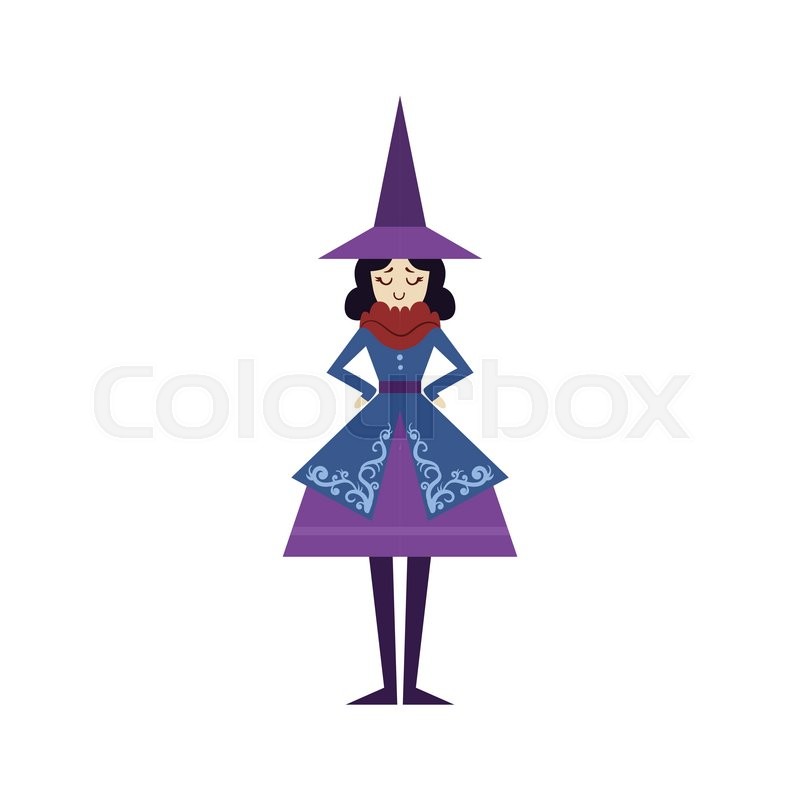 800x800 Fairytale Witch Flat Isolated Childish Stock Vector Colourbox