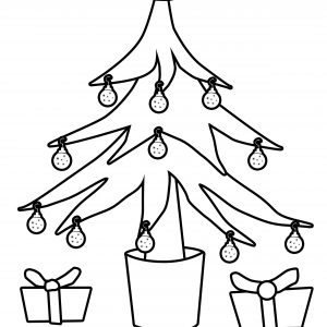 300x300 Christmas Tree Lights Coloring Sheet Refrence Simple Xmas Tree