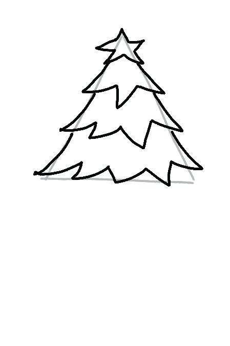 449x675 line drawing christmas tree drawn tree christmas tree line drawing