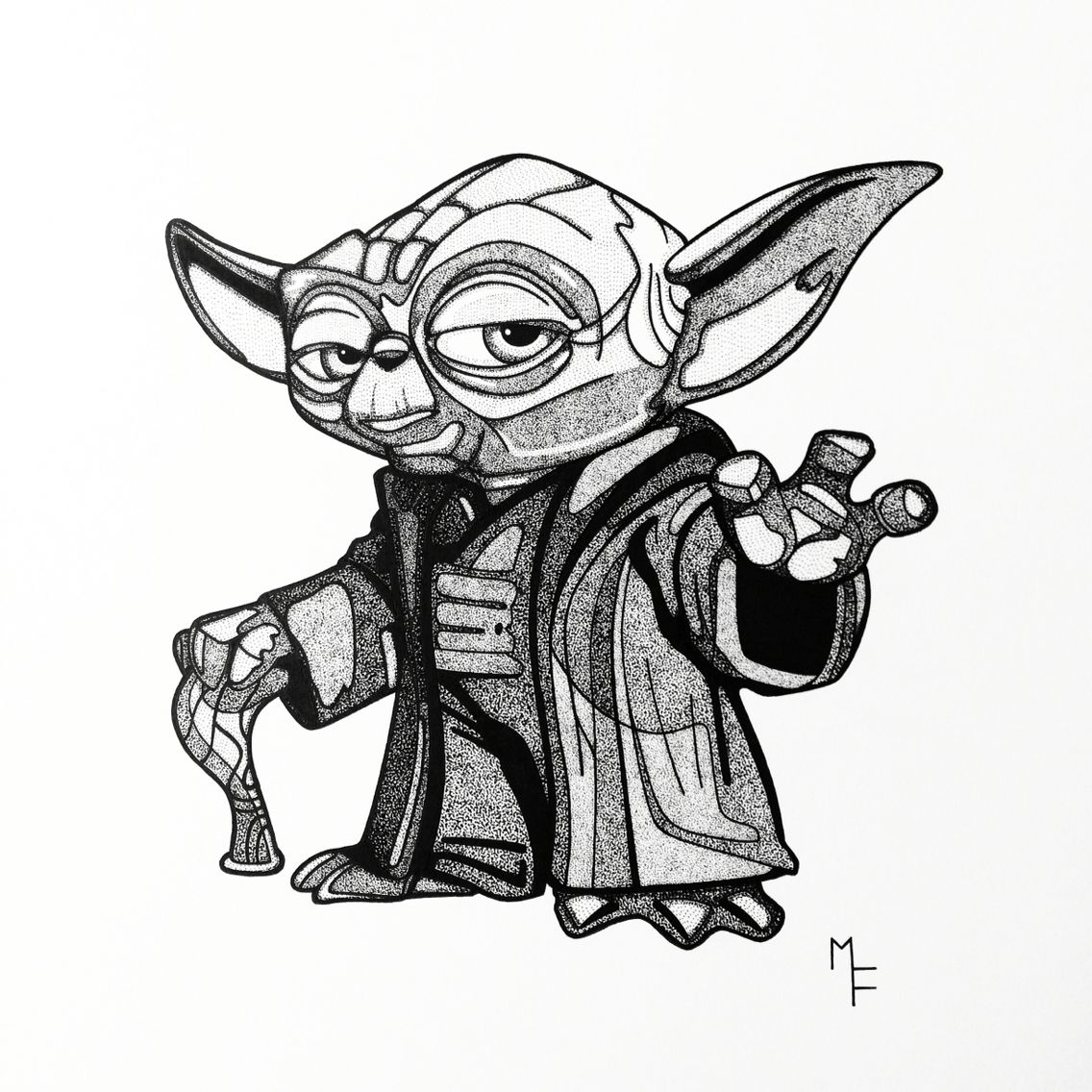 Simple Yoda Drawing