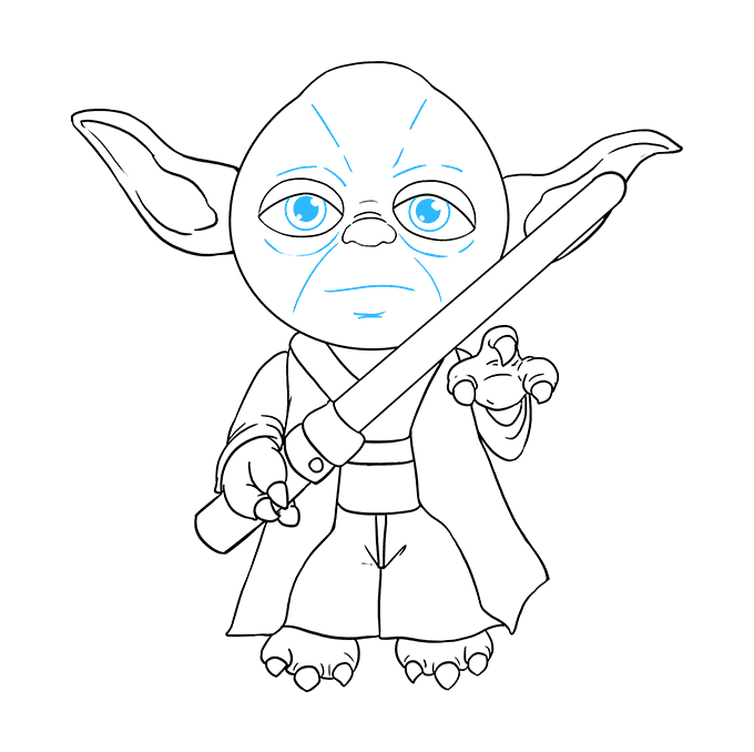 680x678 How To Draw Yoda From Star Wars