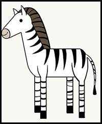 200x243 How To Draw Cartoon Zebras Realistic Zebras Drawing Tutorials