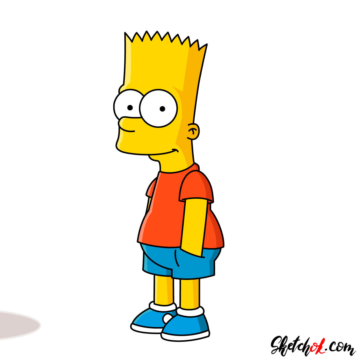 1200x1200 How To Draw Bart Simpson