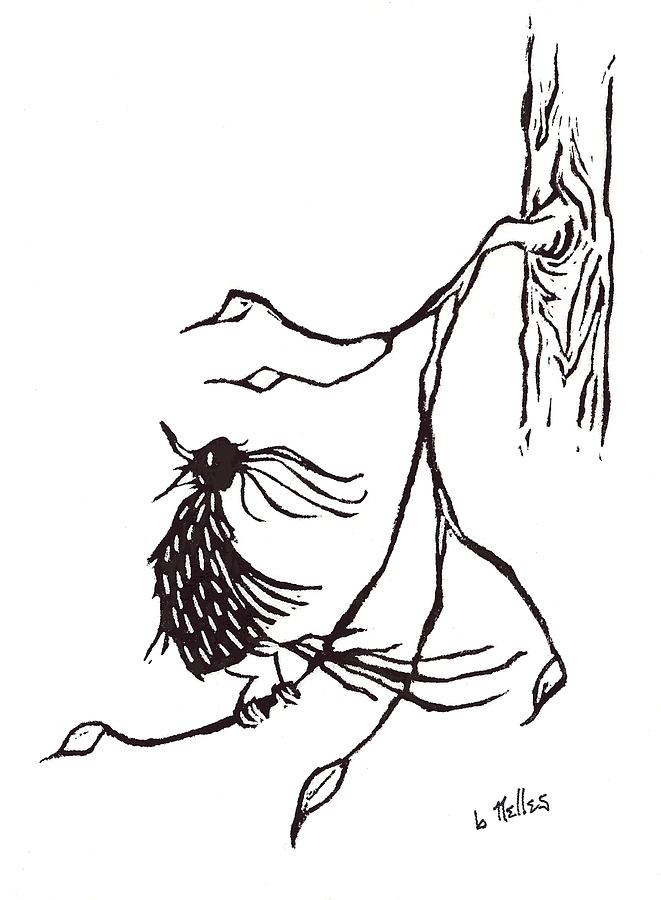 661x900 Little Singing Bird On Branch Painting