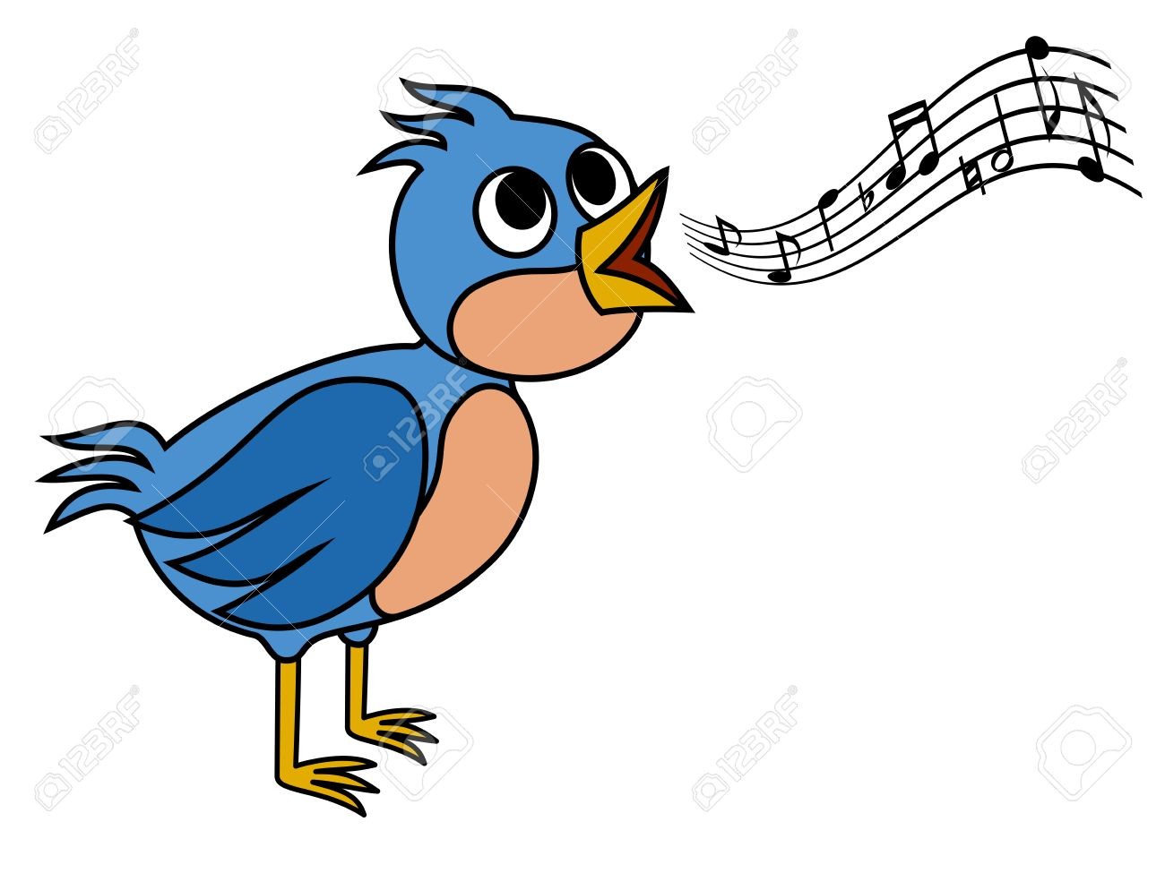 1300x975 singing birds stock illustrations bird singing