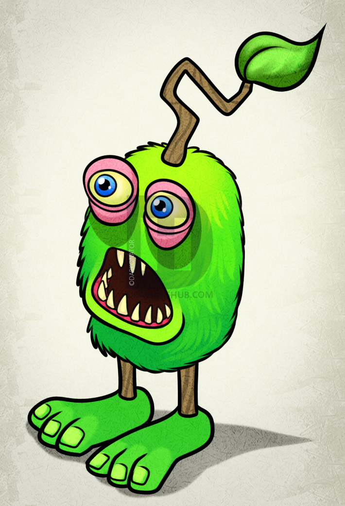 710x1042 How To Draw Furcorn From My Singing Monsters, Step