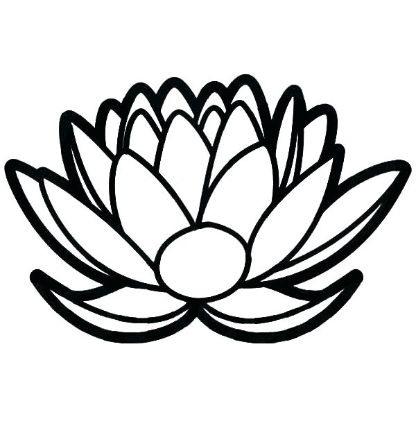600x627 Flower Images Coloring Pages Simple Lotus Flower Drawing Flower