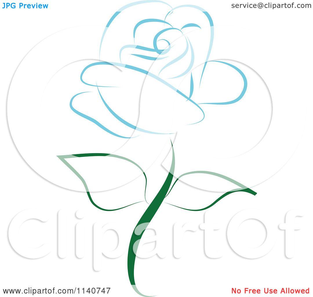 1080x1024 Clipart Of A Beautiful Single Blue Rose