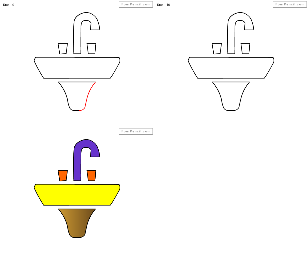 1250x1032 How To Draw Sink For Kids Step