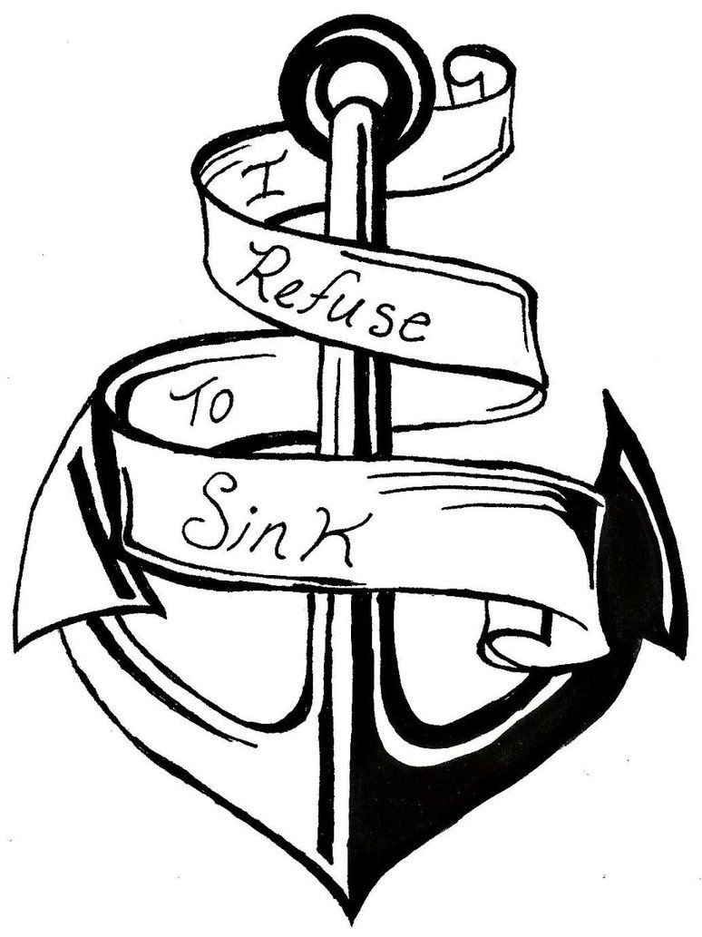 774x1033 I Refuse To Sink Anchor And Ribbon