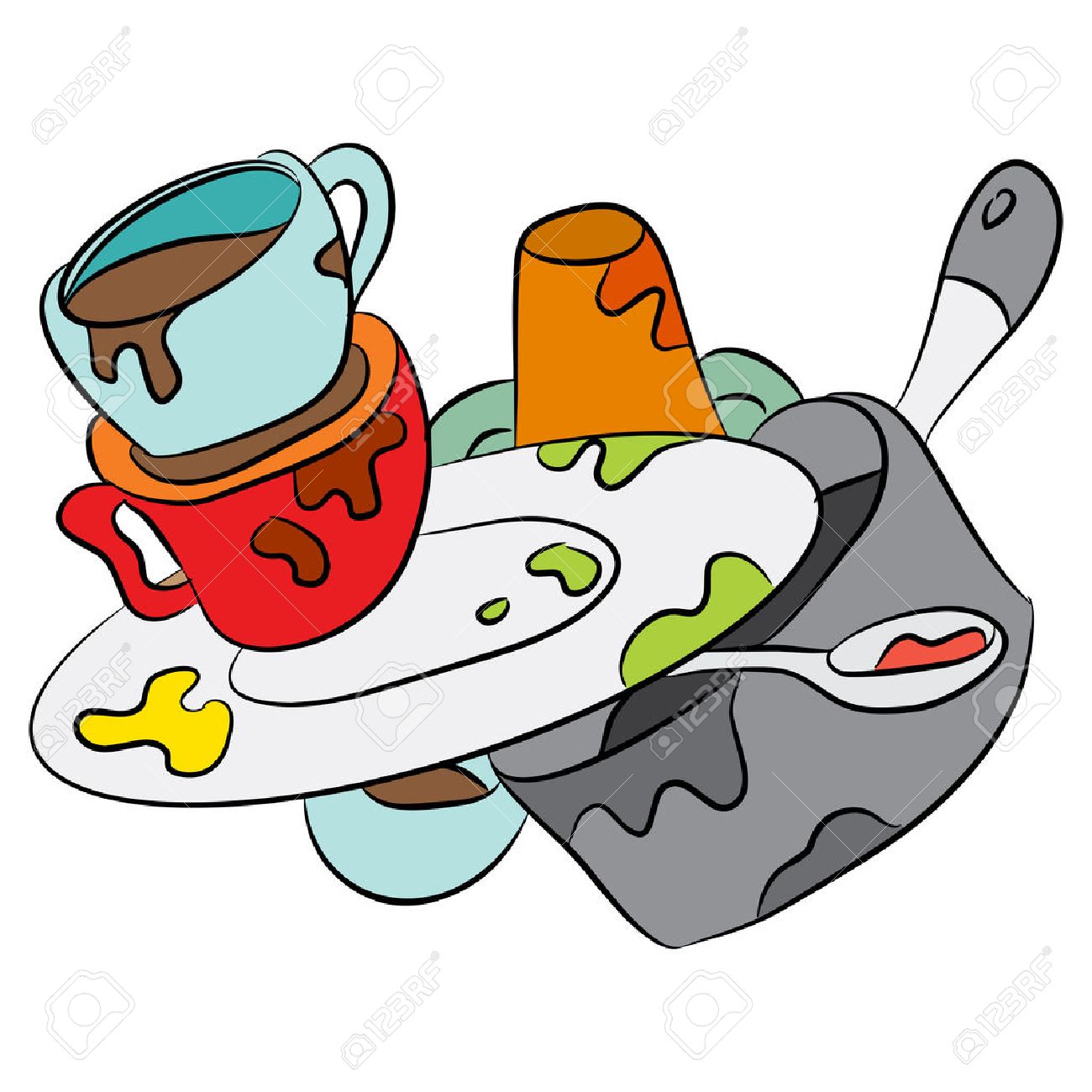 1300x1300 Collection Of Free Dishes Clipart Sink Drawing Amusement