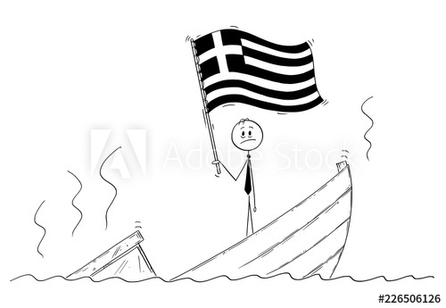 500x345 cartoon stick drawing conceptual illustration of politician