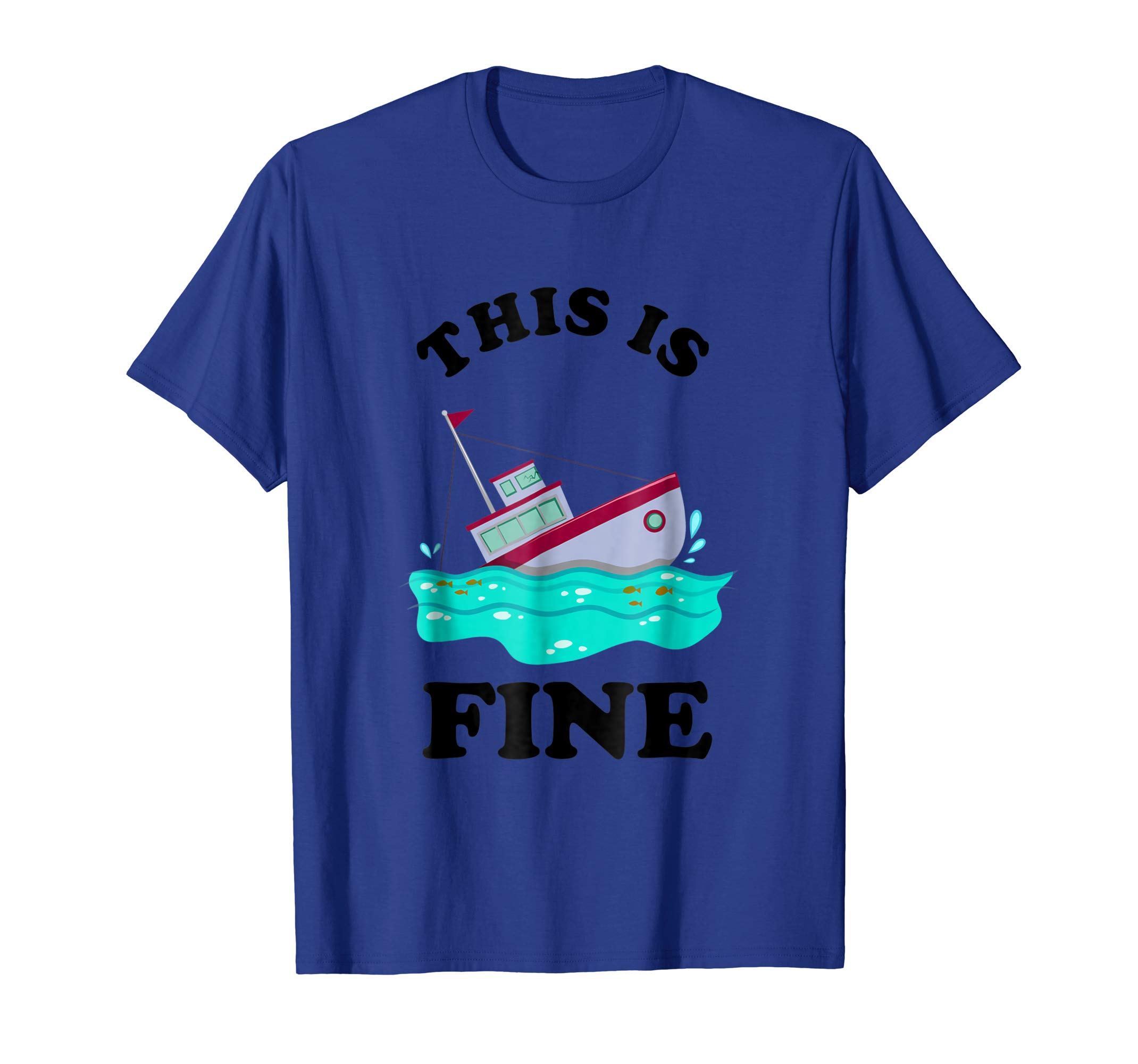 2140x2000 This Is Fine Funny Sinking Ship Drawing T Shirt Clothing