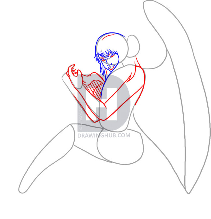 695x720 how to draw a siren, step