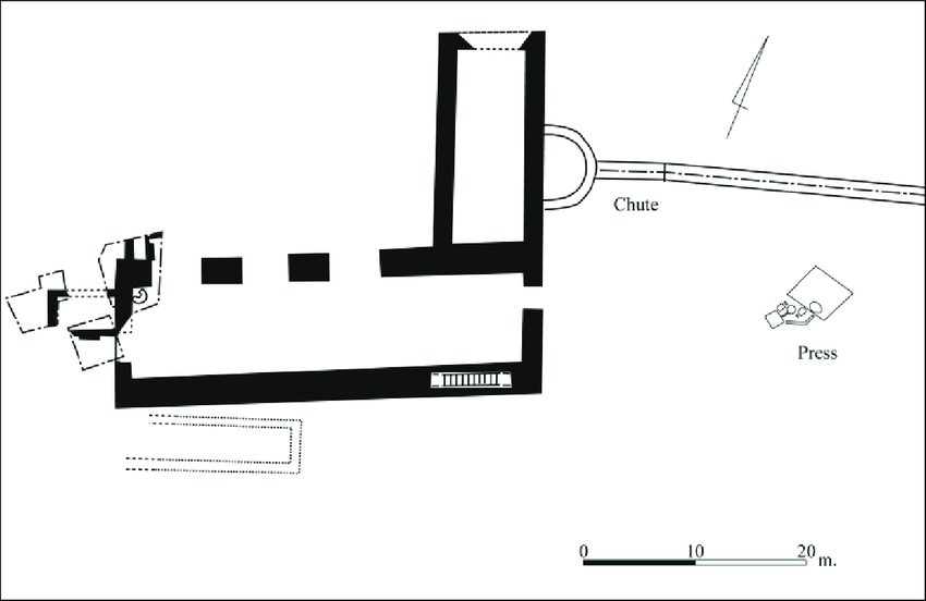 850x552 Stern Lower Horbat Manot Plan Of The Site And Excavated