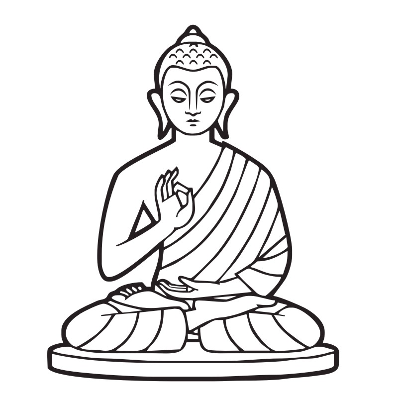 800x800 Buddha Drawing Meditation For Free Download